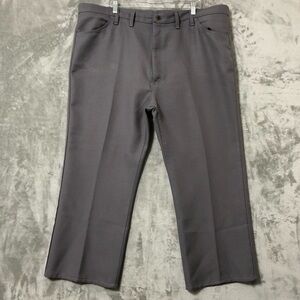Wrangler Men Western Dress Pants Size 46x30 Dark Grey Vintage Inspired
